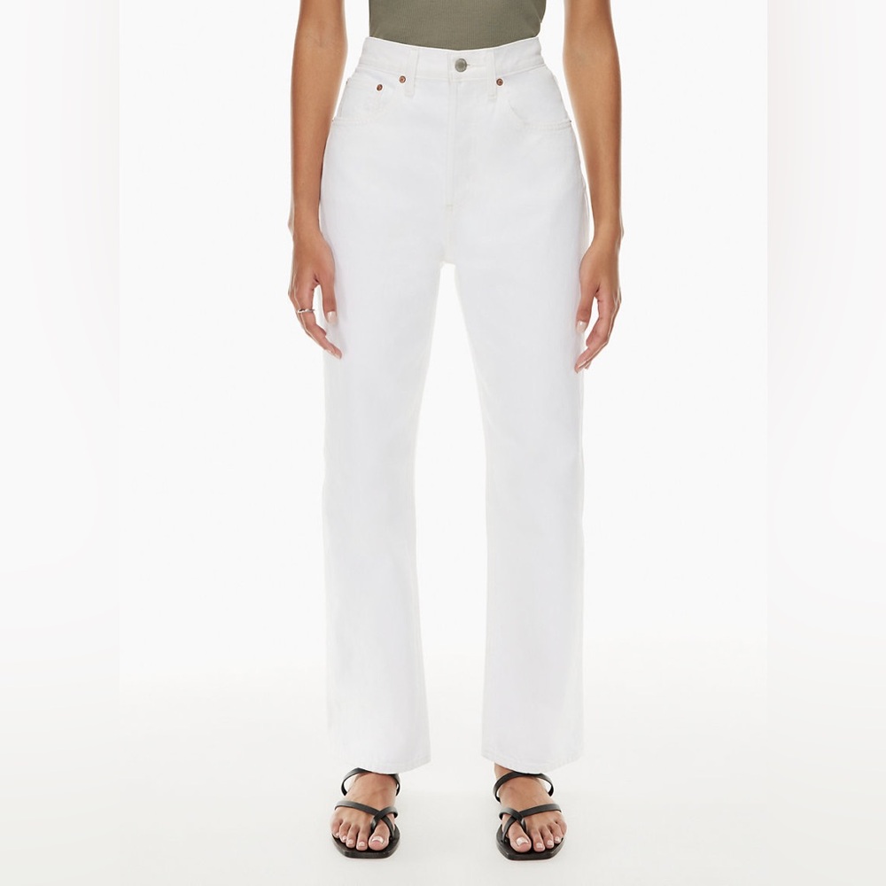 Aritzia Denim Forum Joni High Rise Loose Jeans, White